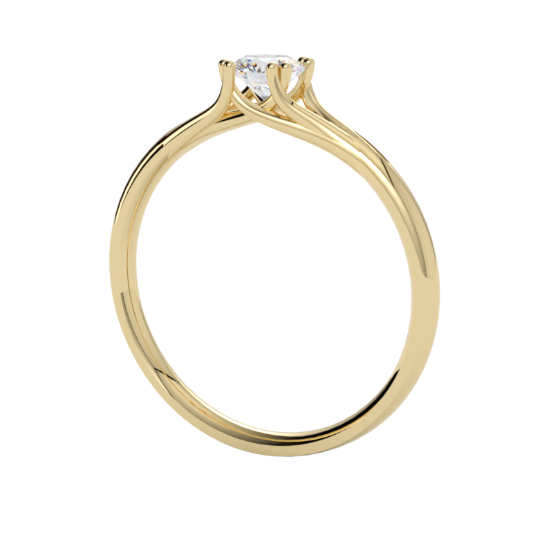 Pierścionek z diamentem Blask – złoto żółte 750 – GOLDPORT